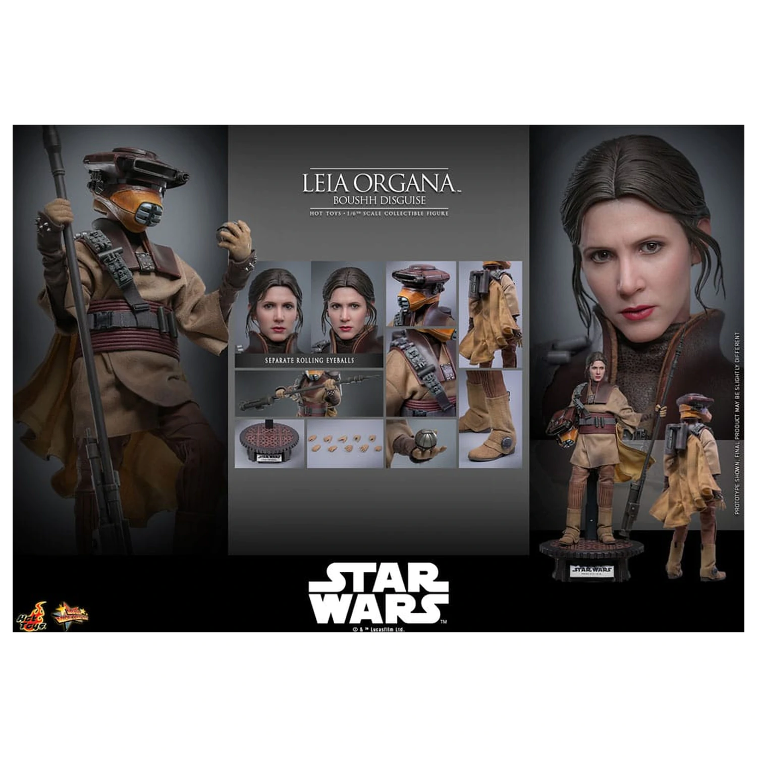 Star Wars Episode VI Movie Masterpiece akčná figúrka 1/6 Leia Organa (Boushh Disguise) 27 cm produktová fotografia