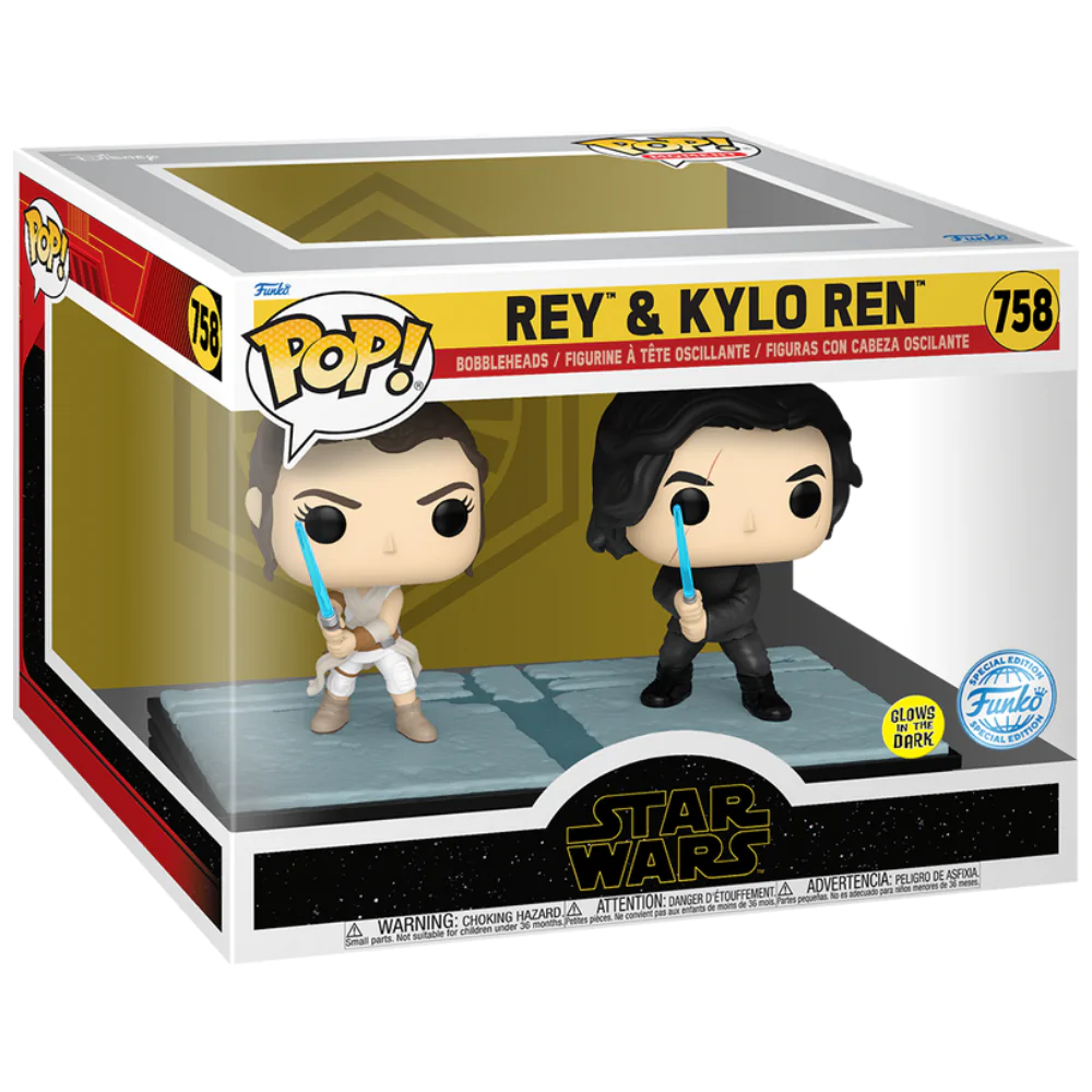 Star Wars Funko POP! Movie Moments Vinylová figúrka s kývacou hlavou 2-Pack Kylo & Rey 9 cm produktová fotografia