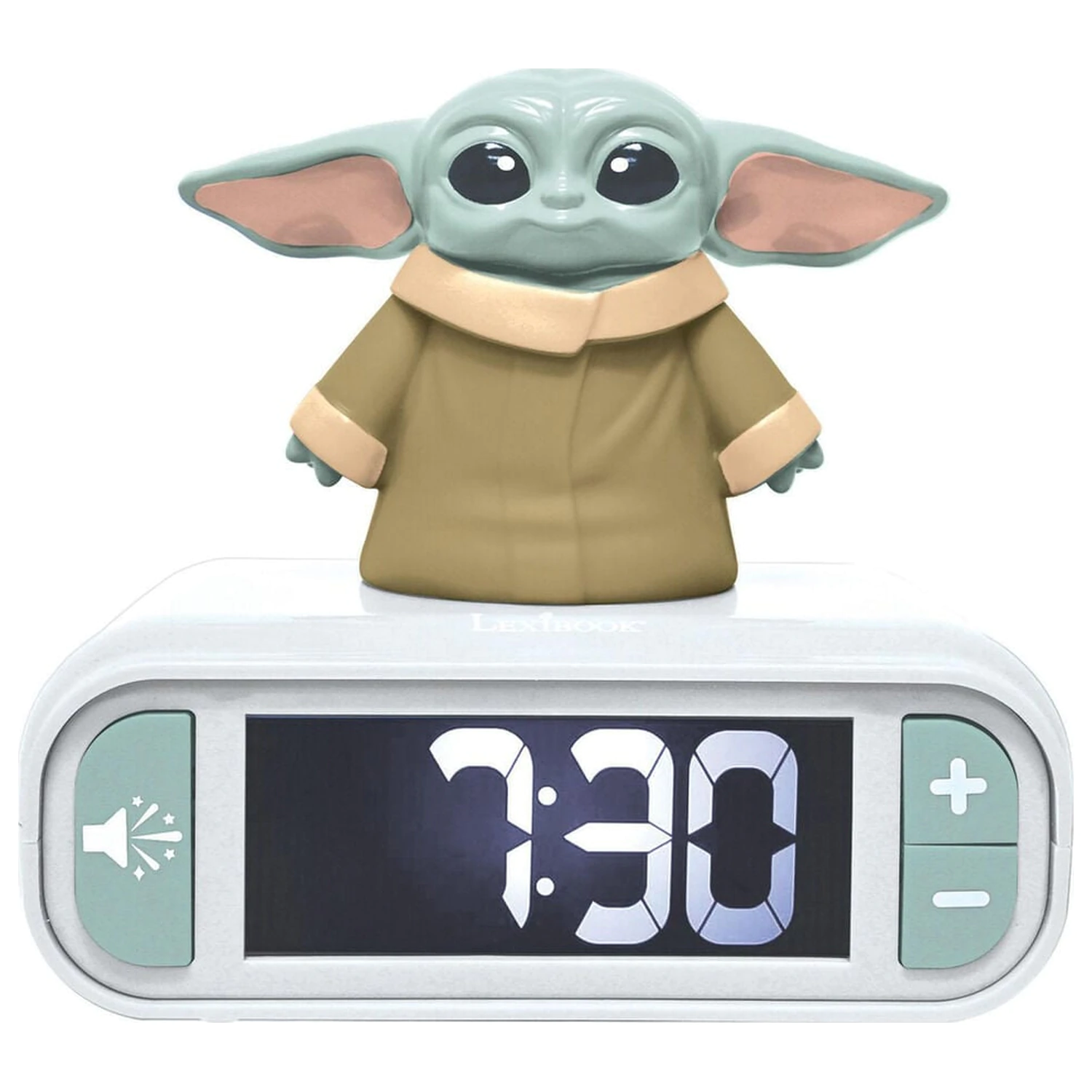 Star Wars Grogu 3D nočné svetlo digitálny budík produktová fotografia