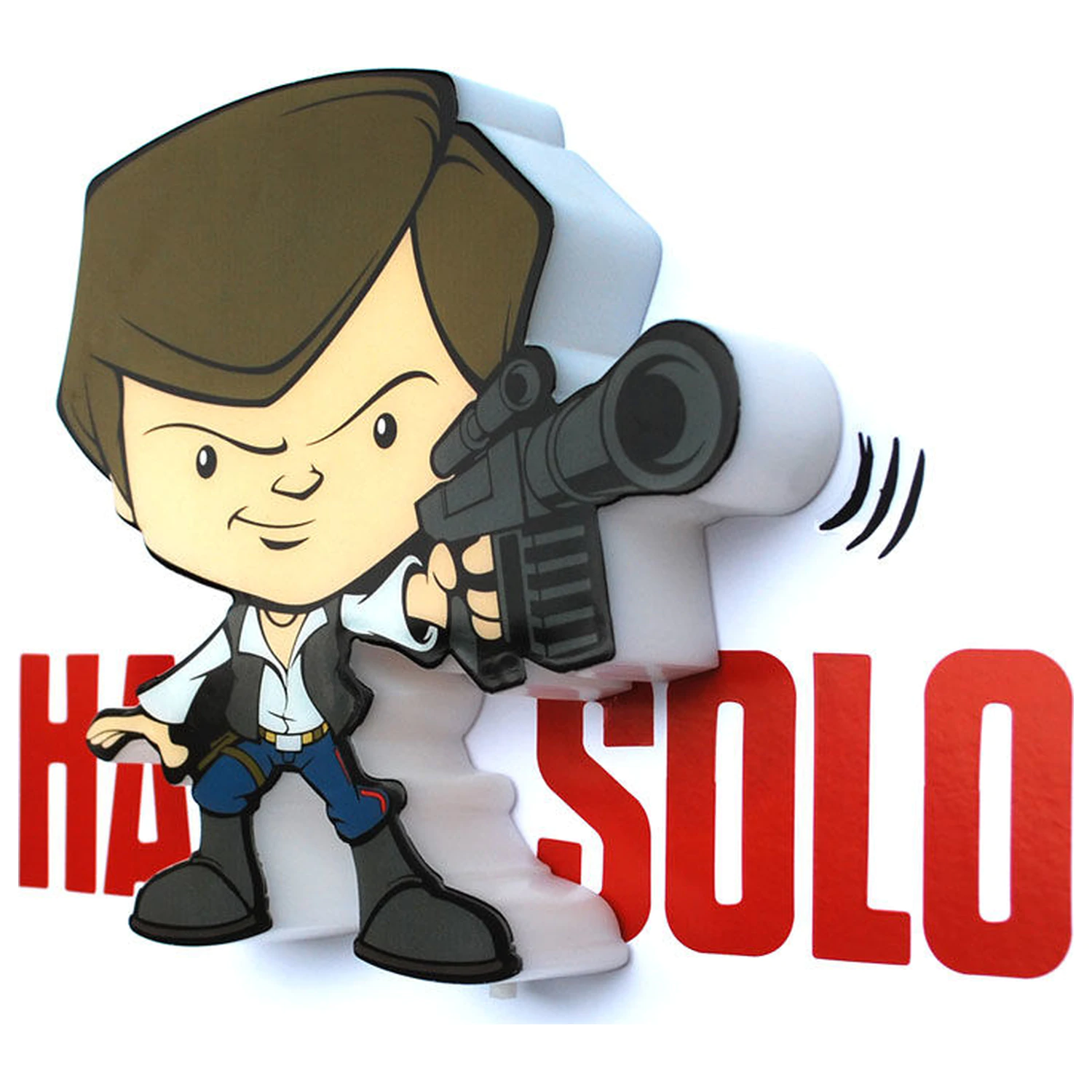 Star Wars Hans Solo 3D Light FX mini lampa produktová fotografia
