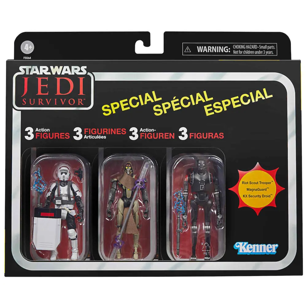 Star Wars Jedi: Survivor Vintage Collection Gaming Greats akčné figúrky balenie po 3 ks 2022 Špeciál 10 cm produktová fotografia