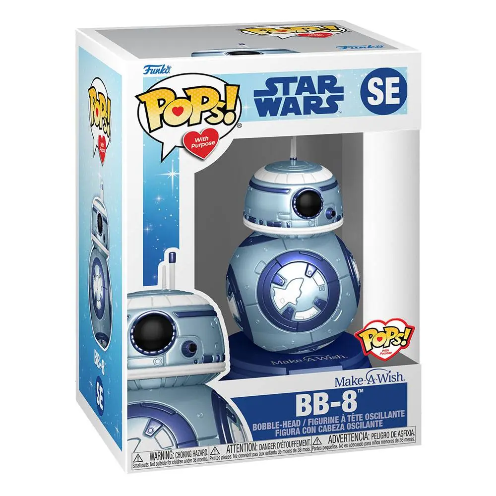 Star Wars Make a Wish 2022 POP! Star Wars vinylová figúrka BB-8 (Metallic) 9 cm produktová fotografia