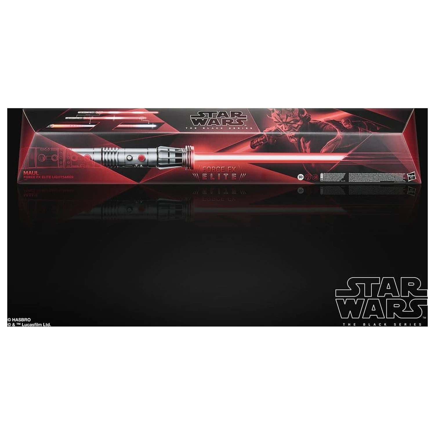 Star Wars: Maul - Shadow Lord Black Series replika Force FX Elite svetelného meča Maul produktová fotografia