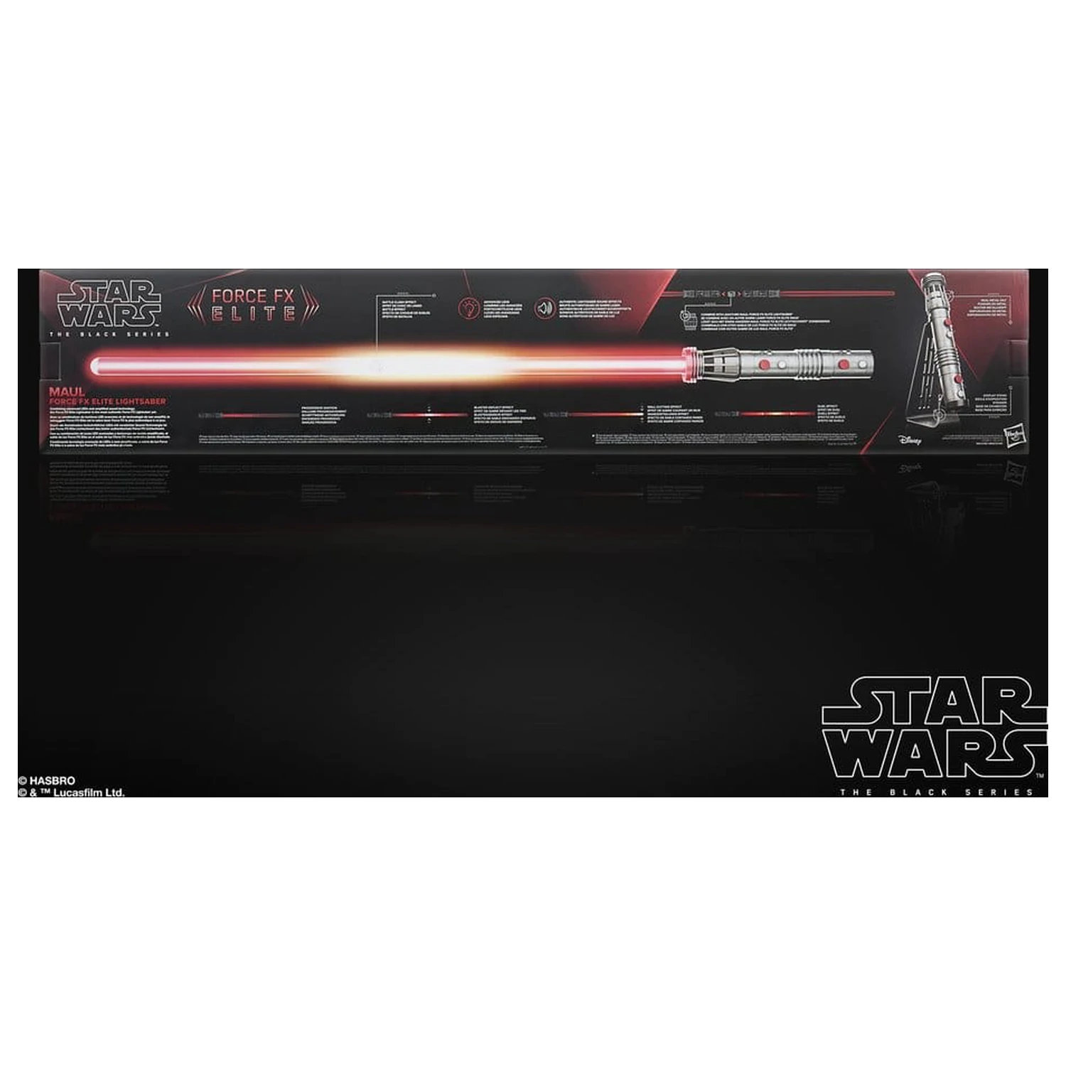 Star Wars: Maul - Shadow Lord Black Series replika Force FX Elite svetelného meča Maul produktová fotografia