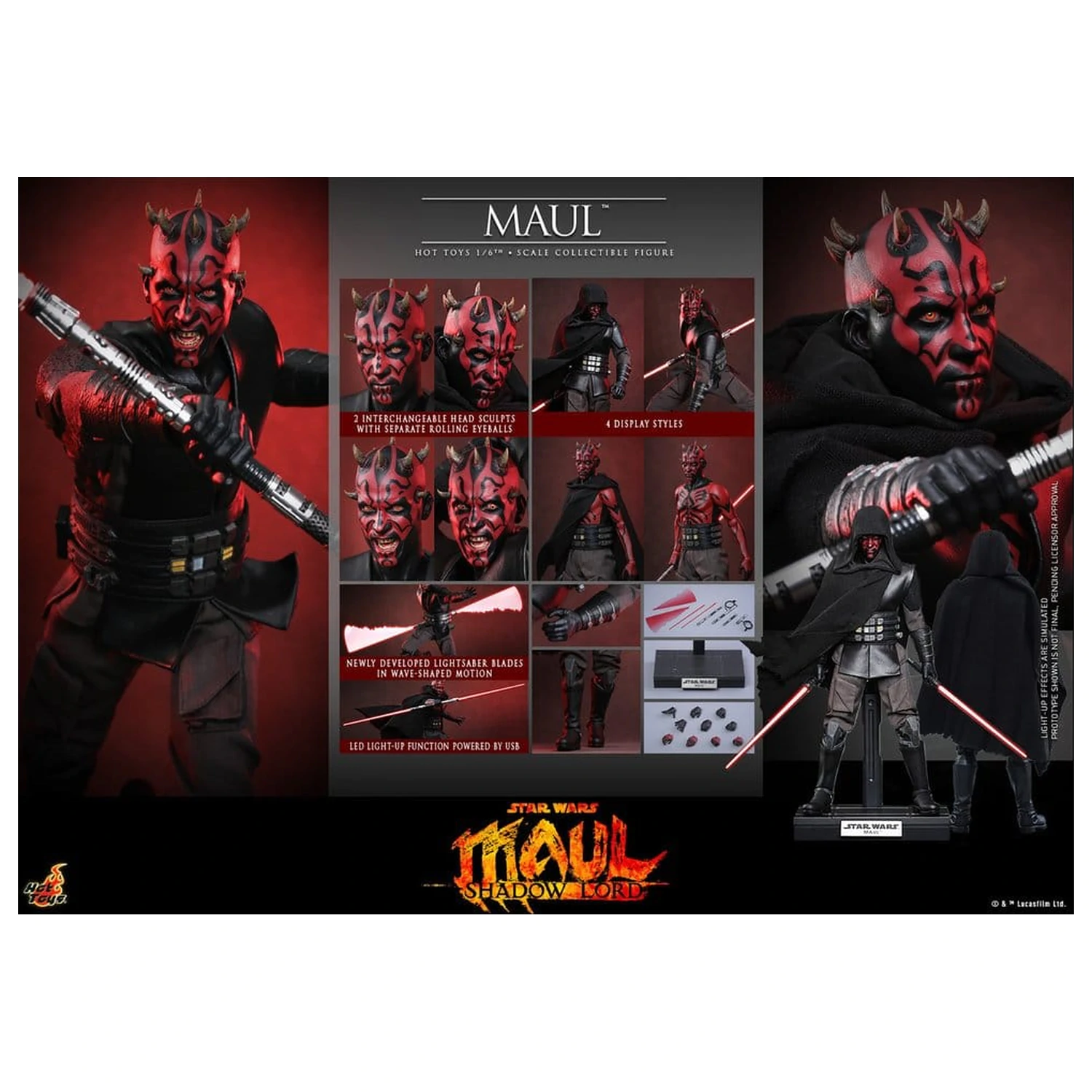 Star Wars: Maul - Shadow Lord Television Masterpiece akčná figúrka 1/6 Maul 29 cm produktová fotografia