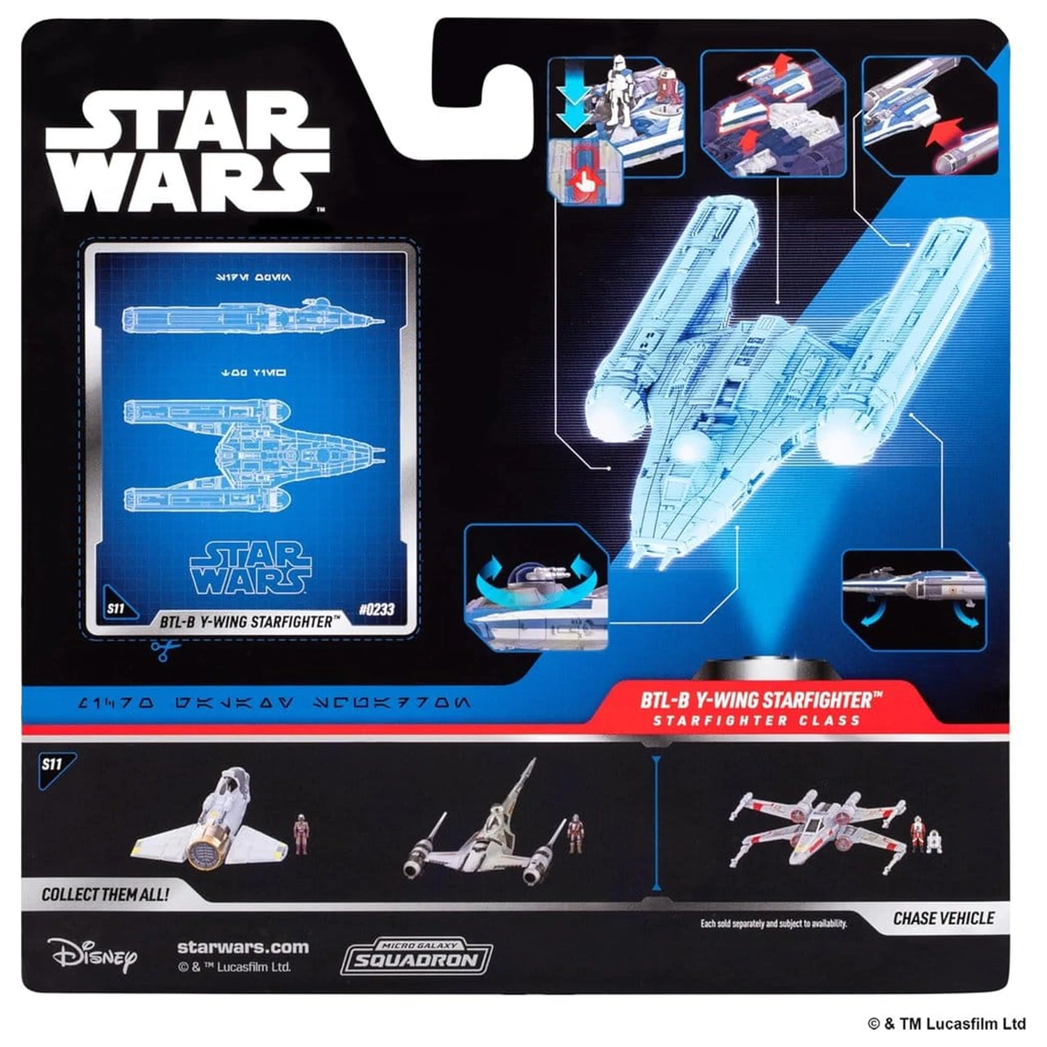 Star Wars Stredne veľké vozidlo BTL-B Y-wing Starfighter s Clone Captain Rex 13 cm produktová fotografia