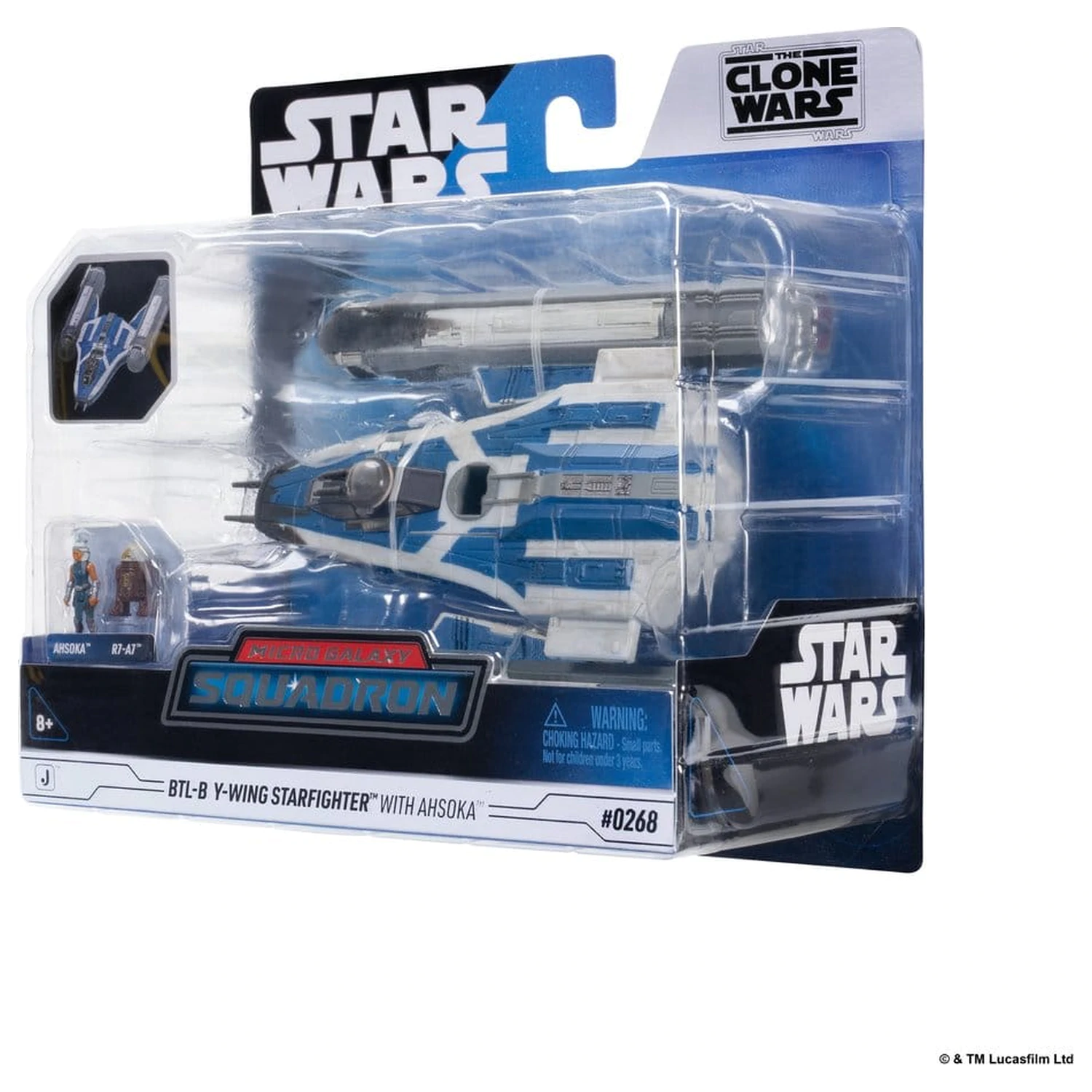 Star Wars Stredne veľké vozidlo a figúrka BTL-B Y-wing & Ahsoka & R7-A7 produktová fotografia