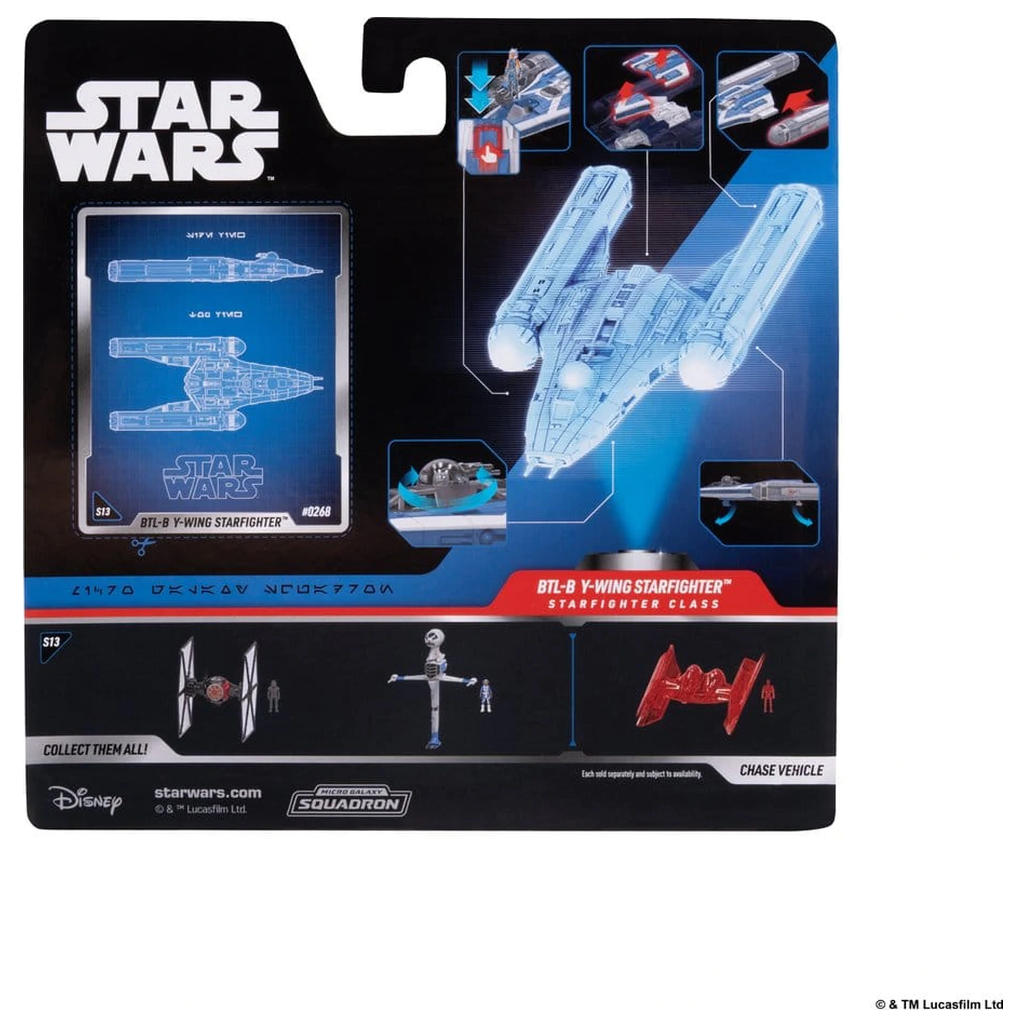 Star Wars Stredne veľké vozidlo a figúrka BTL-B Y-wing & Ahsoka & R7-A7 produktová fotografia
