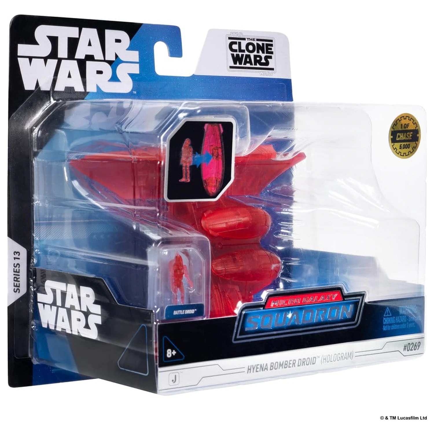 Star Wars stredné vozidlo a figúrka Assortment Hyena Vulture Bomber (červený hologram) a Battle Droid (Chase) produktová fotografia