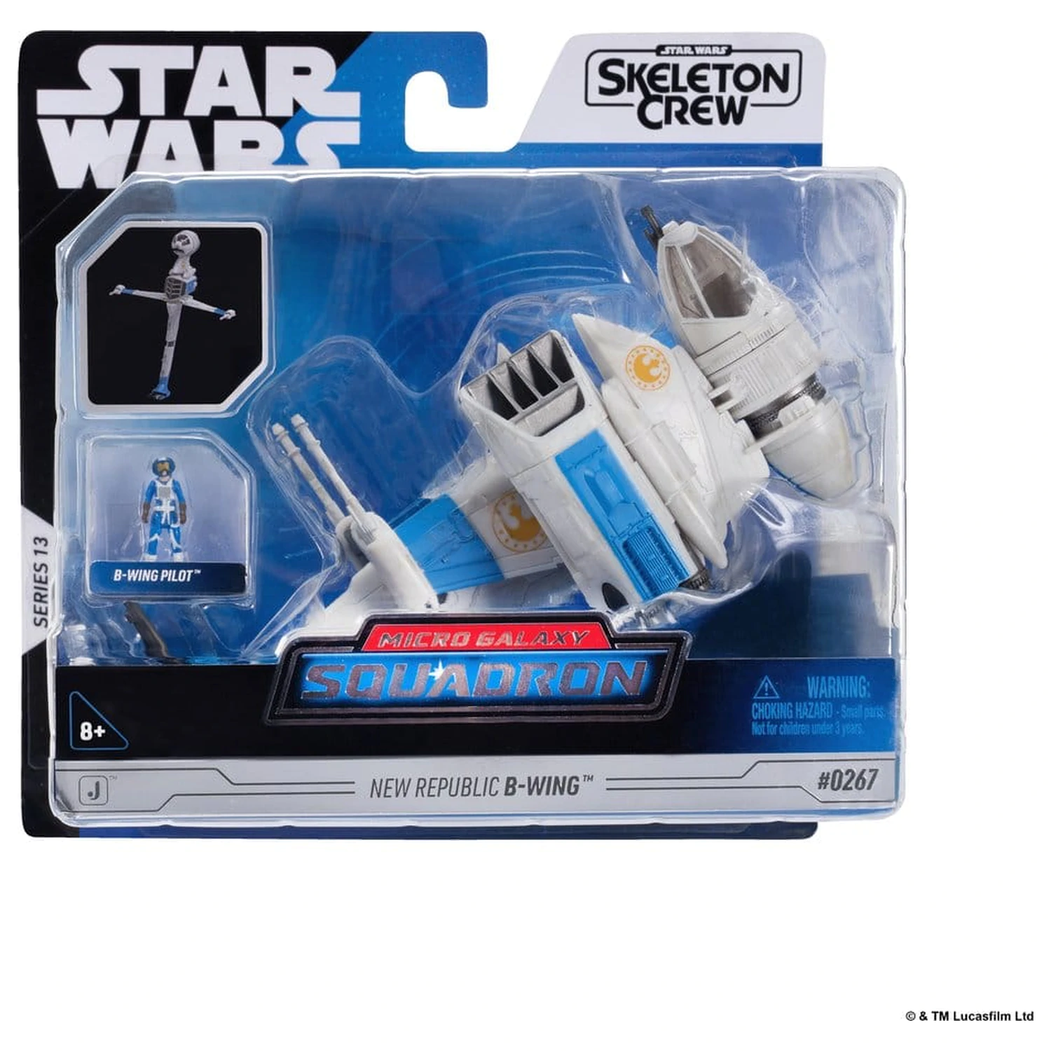 Star Wars Stredne veľké vozidlo a figúrka New Republic B-wing & B-Wing Pilot produktová fotografia