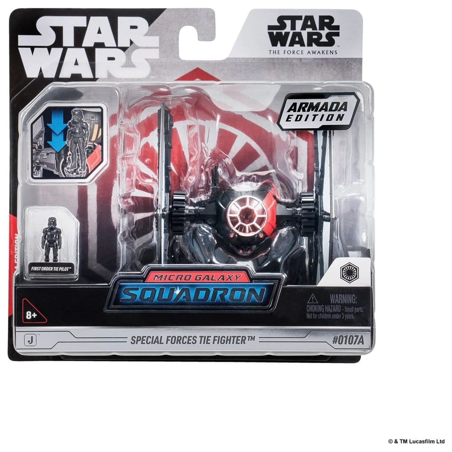 Star Wars Stredné vozidlo a figúrka Assortment Special Forces TIE Fighter & First Order TIE Pilot (Armada Edition) produktová fotografia
