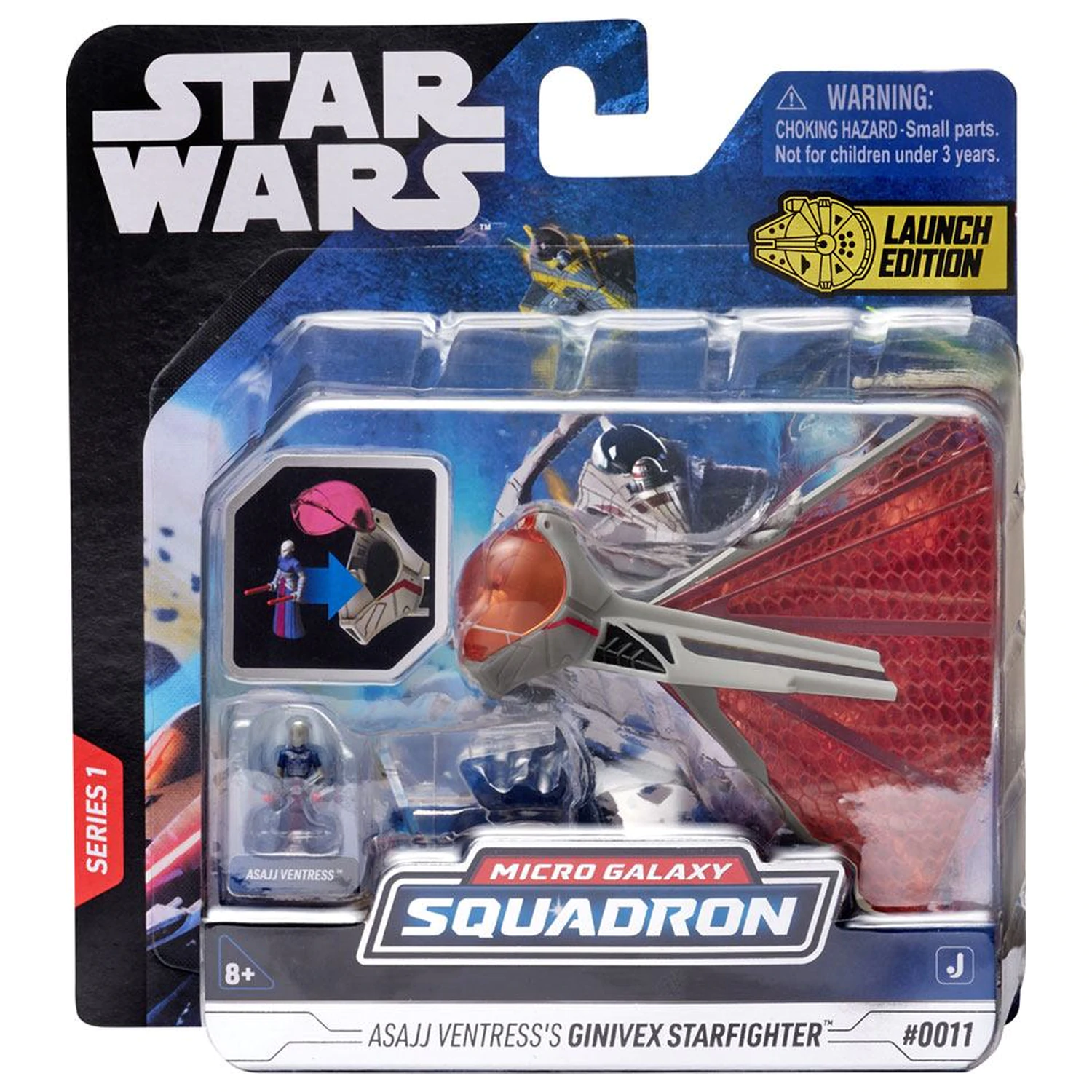 Star Wars Micro Galaxy Squadron Vozidlo s figúrkou Ginivex-Class Starfighter 7,5 cm produktová fotografia