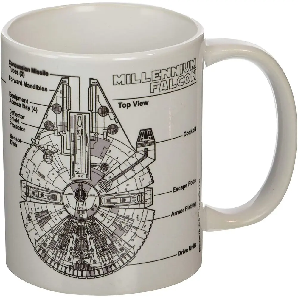 Star Wars Millennium Falcon Sketch hrnček produktová fotografia