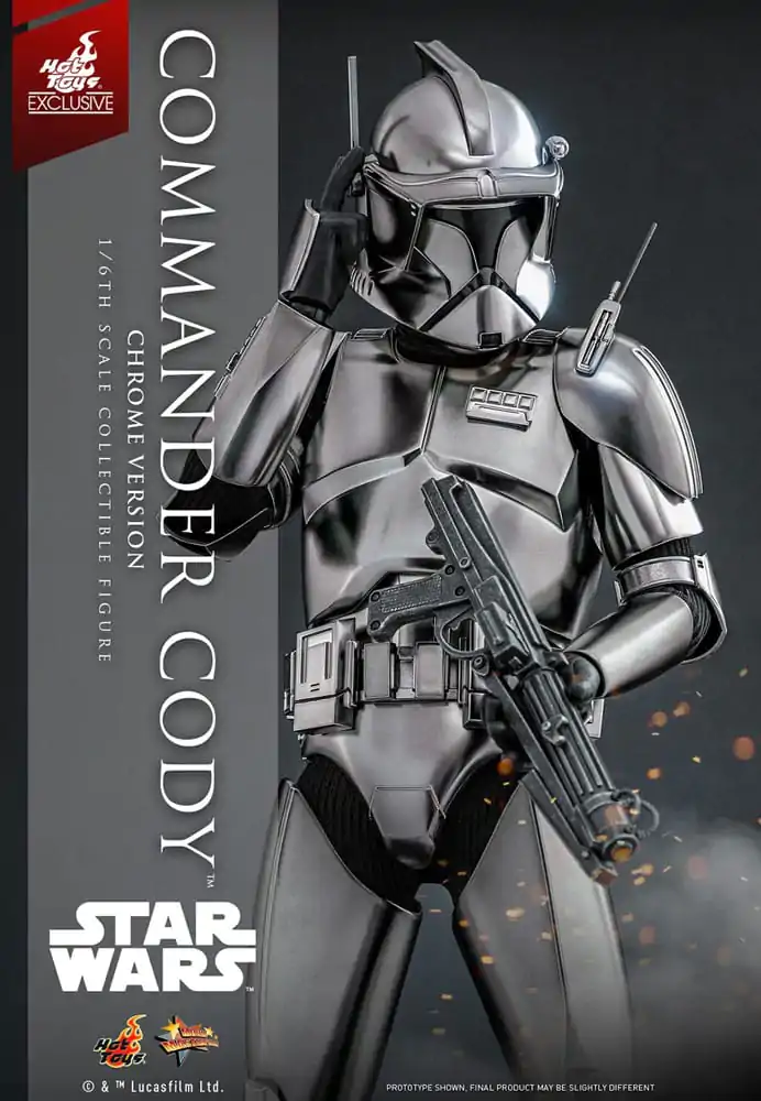 Star Wars Movie Masterpiece akčná figúrka 1/6 Commander Cody (Chrome Version) Hot Toys Exclusive 30 cm produktová fotografia