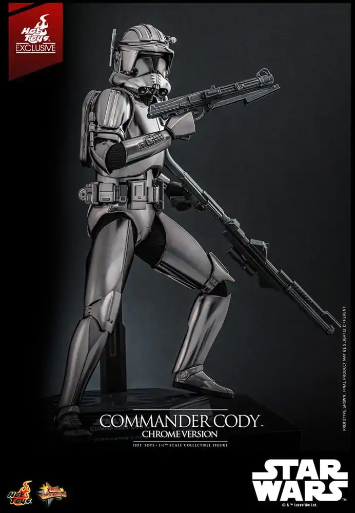 Star Wars Movie Masterpiece akčná figúrka 1/6 Commander Cody (Chrome Version) Hot Toys Exclusive 30 cm produktová fotografia