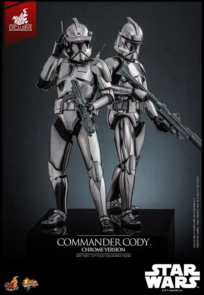 Star Wars Movie Masterpiece akčná figúrka 1/6 Commander Cody (Chrome Version) Hot Toys Exclusive 30 cm produktová fotografia