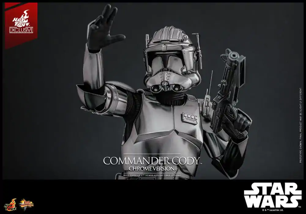 Star Wars Movie Masterpiece akčná figúrka 1/6 Commander Cody (Chrome Version) Hot Toys Exclusive 30 cm produktová fotografia