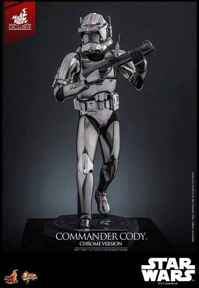 Star Wars Movie Masterpiece akčná figúrka 1/6 Commander Cody (Chrome Version) Hot Toys Exclusive 30 cm produktová fotografia