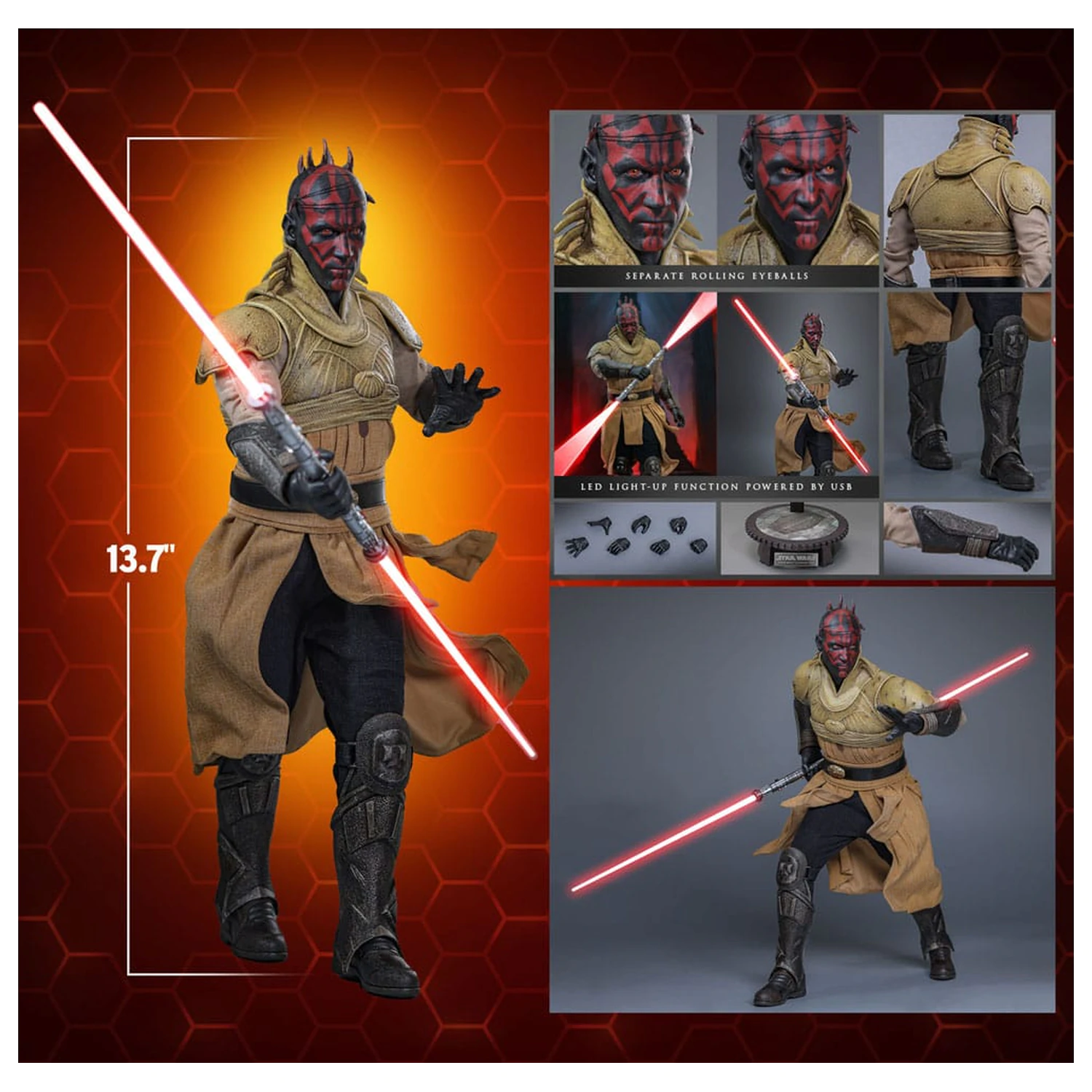Star Wars Movie Masterpiece Akčná figúrka 1/6 Darth Maul (Concept Art) Hot Toys Exclusive 35 cm produktová fotografia