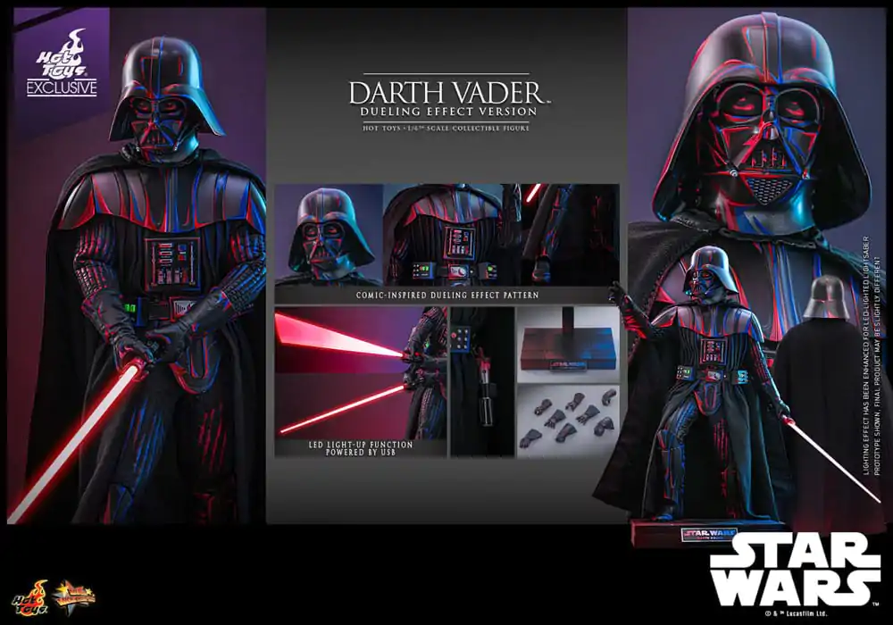 Star Wars Movie Masterpiece Akčná figúrka 1/6 Darth Vader (Dueling Effect Version) Hot Toys Exclusive 35 cm produktová fotografia
