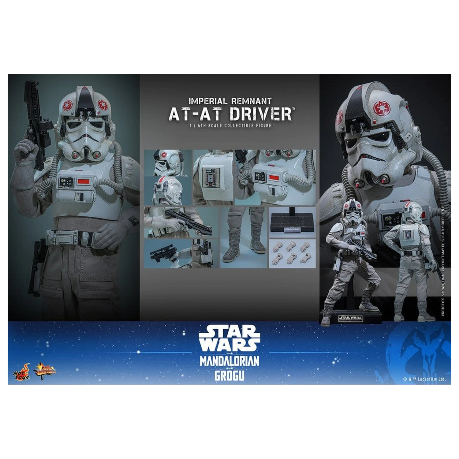 Star Wars Movie Masterpiece akčná figúrka 1/6 Imperial Remnant AT-AT Driver 30 cm produktová fotografia