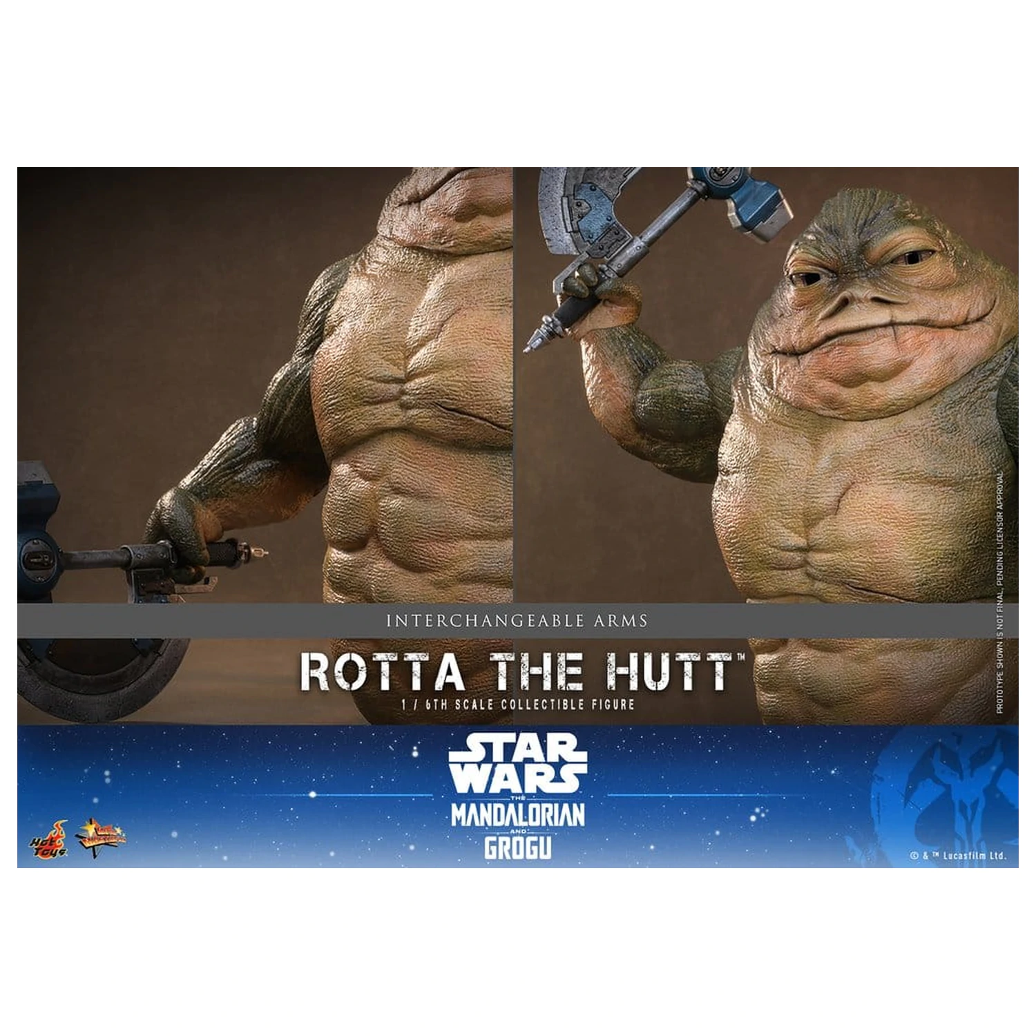Star Wars Movie Masterpiece Akčná figúrka 1/6 Rotta The Hutt 32 cm produktová fotografia