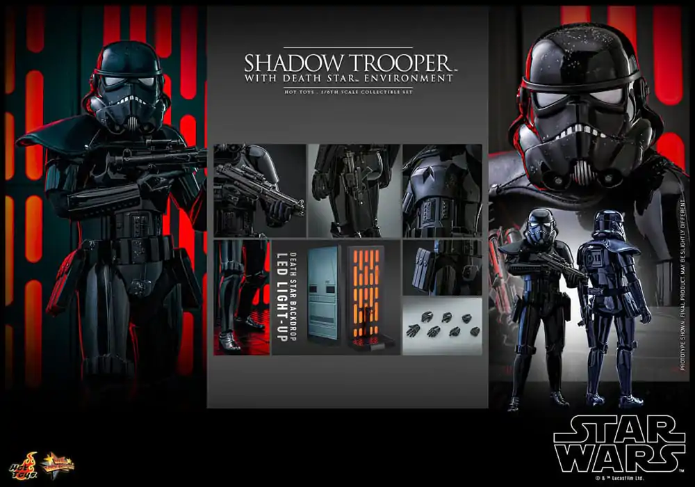 Star Wars Movie Masterpiece Akčná figúrka 1/6 Shadow Trooper s prostredím Hviezda smrti 30 cm termékfotó