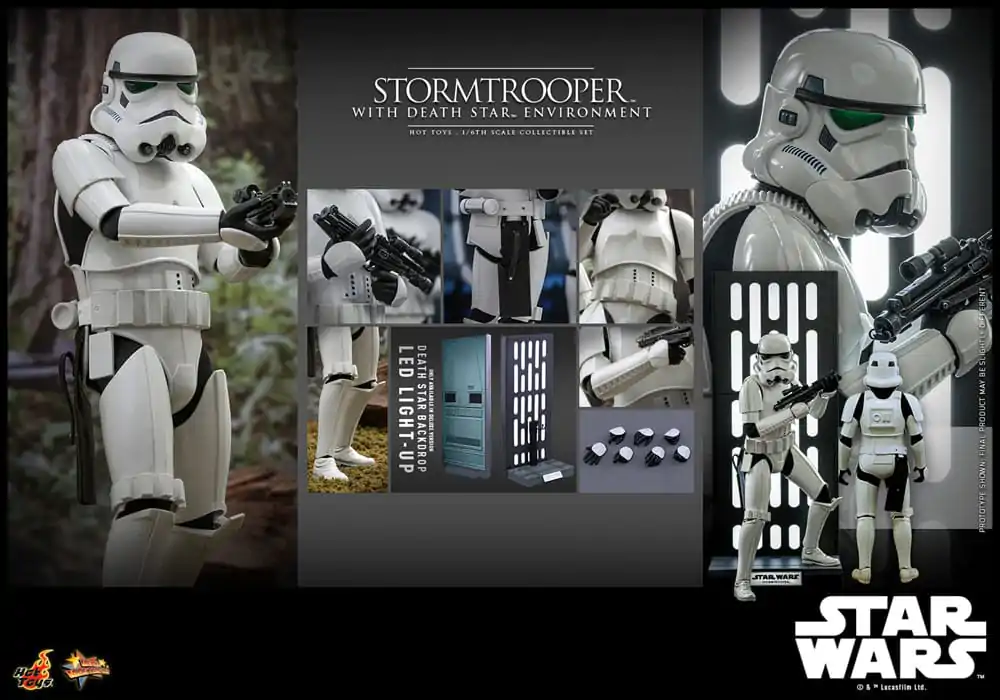 Star Wars Movie Masterpiece Akčná figúrka 1/6 Stormtrooper s prostredím Hviezdy smrti 30 cm termékfotó