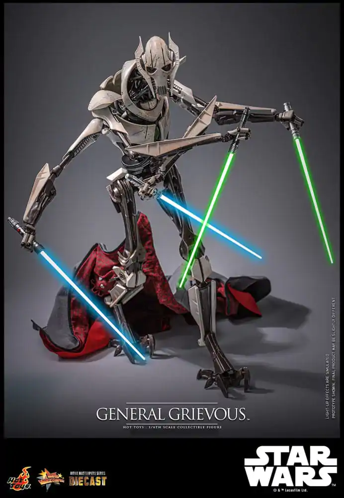 Star Wars Movie Masterpiece Diecast akčná figúrka 1/6 General Grievous 42 cm termékfotó