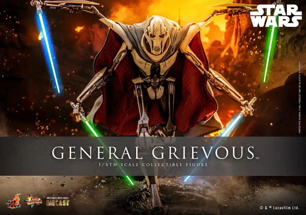 Star Wars Movie Masterpiece Diecast akčná figúrka 1/6 General Grievous 42 cm termékfotó