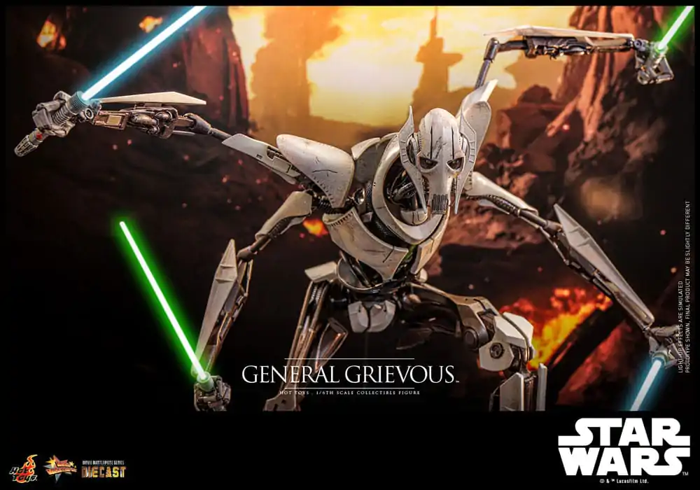 Star Wars Movie Masterpiece Diecast akčná figúrka 1/6 General Grievous 42 cm termékfotó