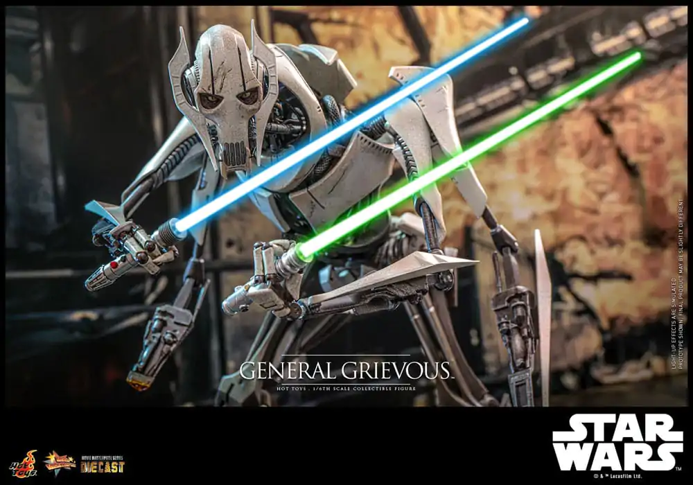 Star Wars Movie Masterpiece Diecast akčná figúrka 1/6 General Grievous 42 cm termékfotó