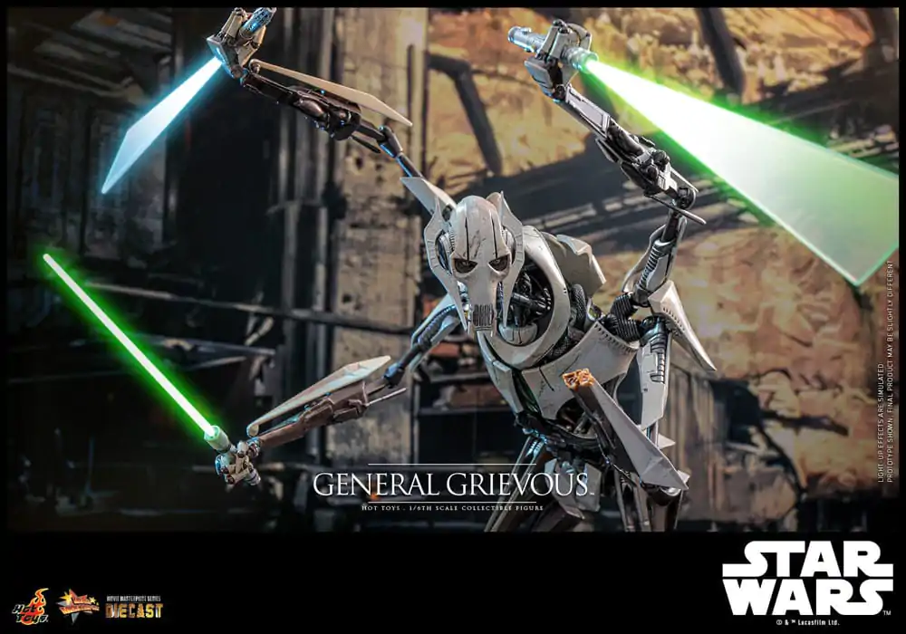 Star Wars Movie Masterpiece Diecast akčná figúrka 1/6 General Grievous 42 cm termékfotó