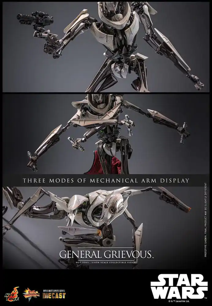 Star Wars Movie Masterpiece Diecast akčná figúrka 1/6 General Grievous 42 cm termékfotó