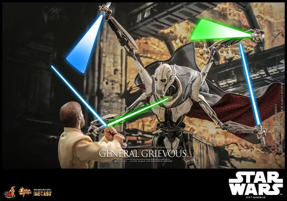 Star Wars Movie Masterpiece Diecast akčná figúrka 1/6 General Grievous 42 cm termékfotó