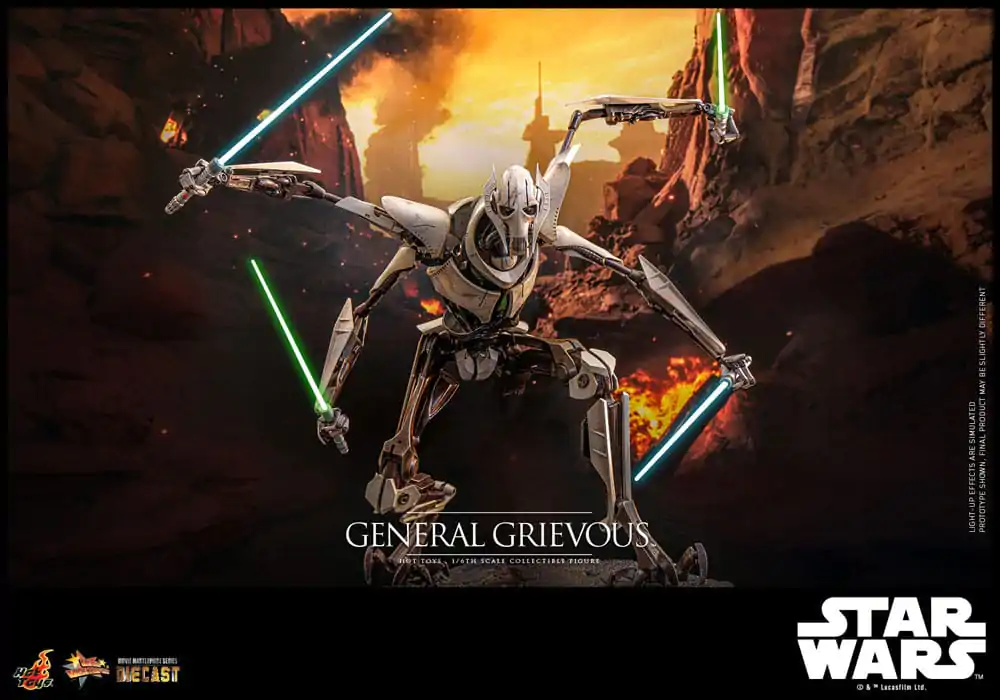 Star Wars Movie Masterpiece Diecast akčná figúrka 1/6 General Grievous 42 cm termékfotó