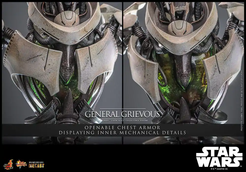 Star Wars Movie Masterpiece Diecast akčná figúrka 1/6 General Grievous 42 cm termékfotó