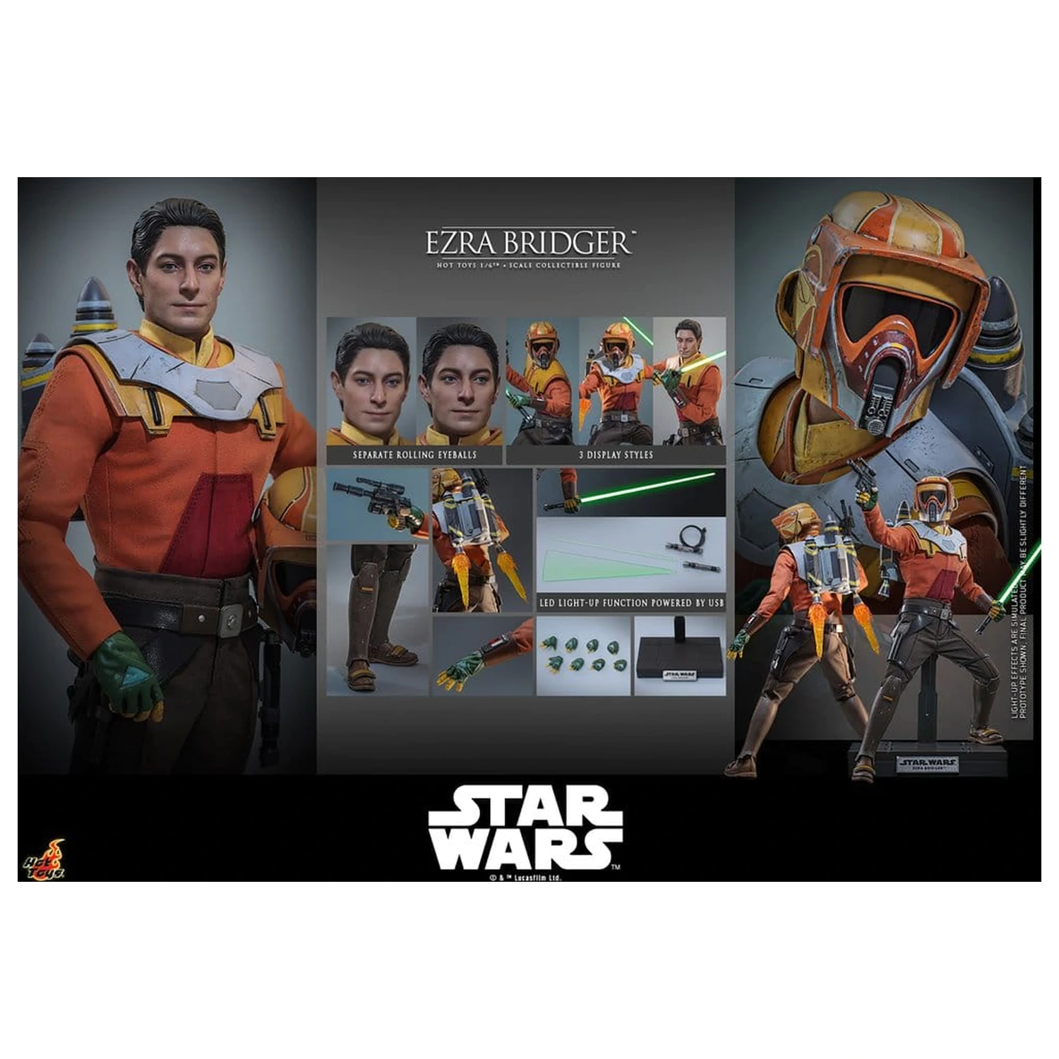 Star Wars: Rebels Television Masterpiece akčná figúrka 1/6 Ezra Bridger 31 cm produktová fotografia
