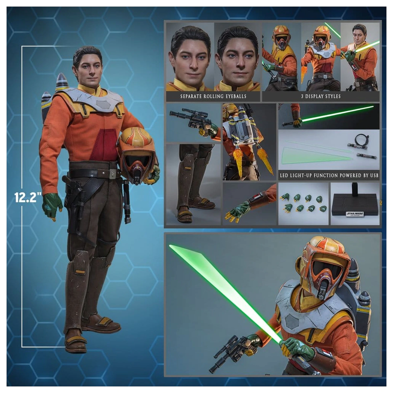 Star Wars: Rebels Television Masterpiece akčná figúrka 1/6 Ezra Bridger 31 cm produktová fotografia