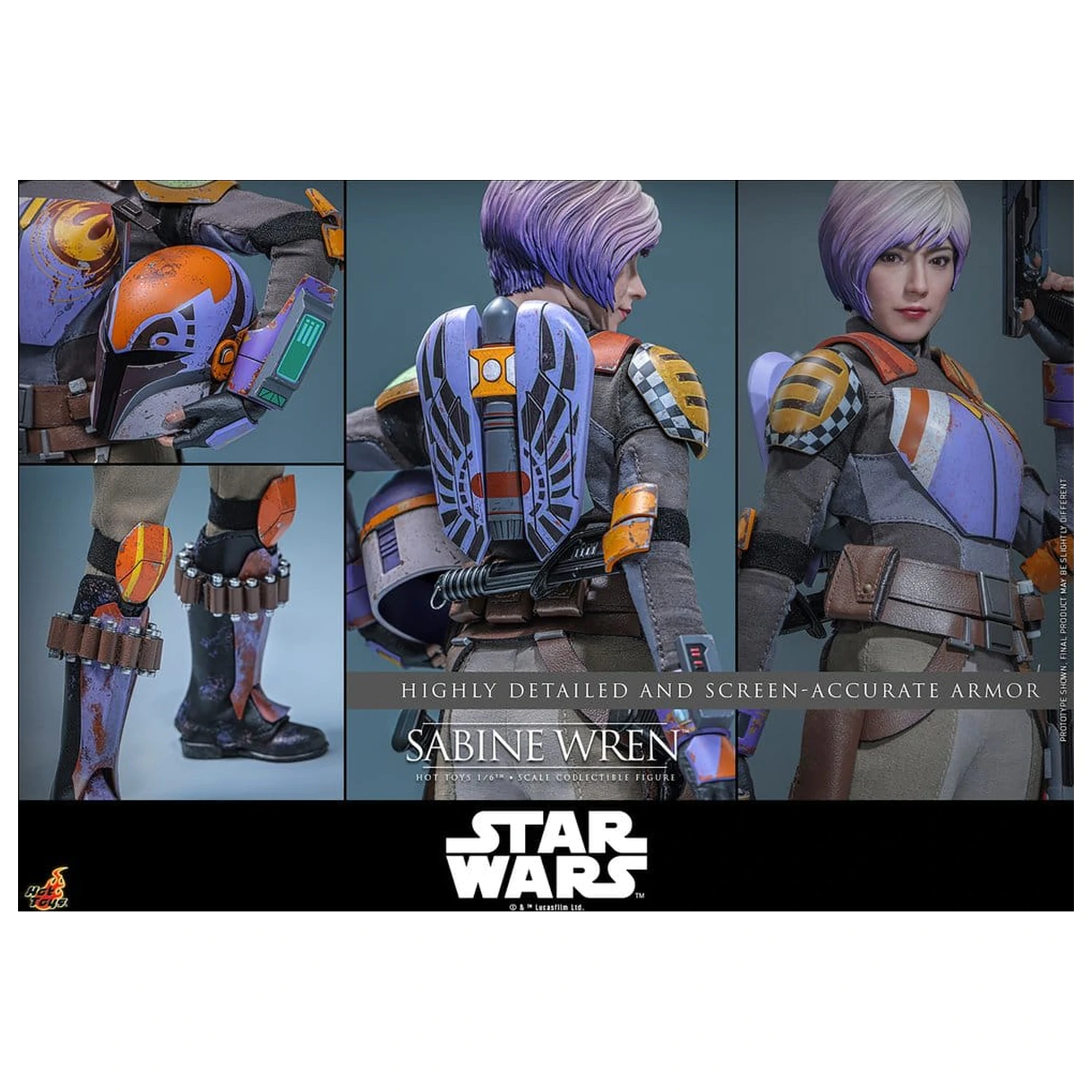 Star Wars: Rebels Television Masterpiece akčná figúrka 1/6 Sabine Wren 29 cm produktová fotografia