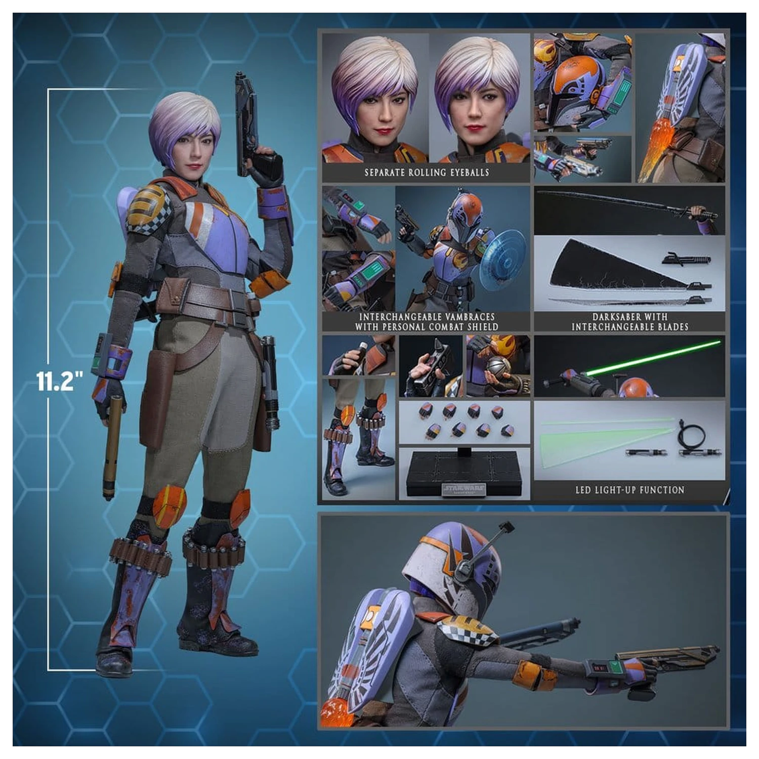 Star Wars: Rebels Television Masterpiece akčná figúrka 1/6 Sabine Wren 29 cm produktová fotografia