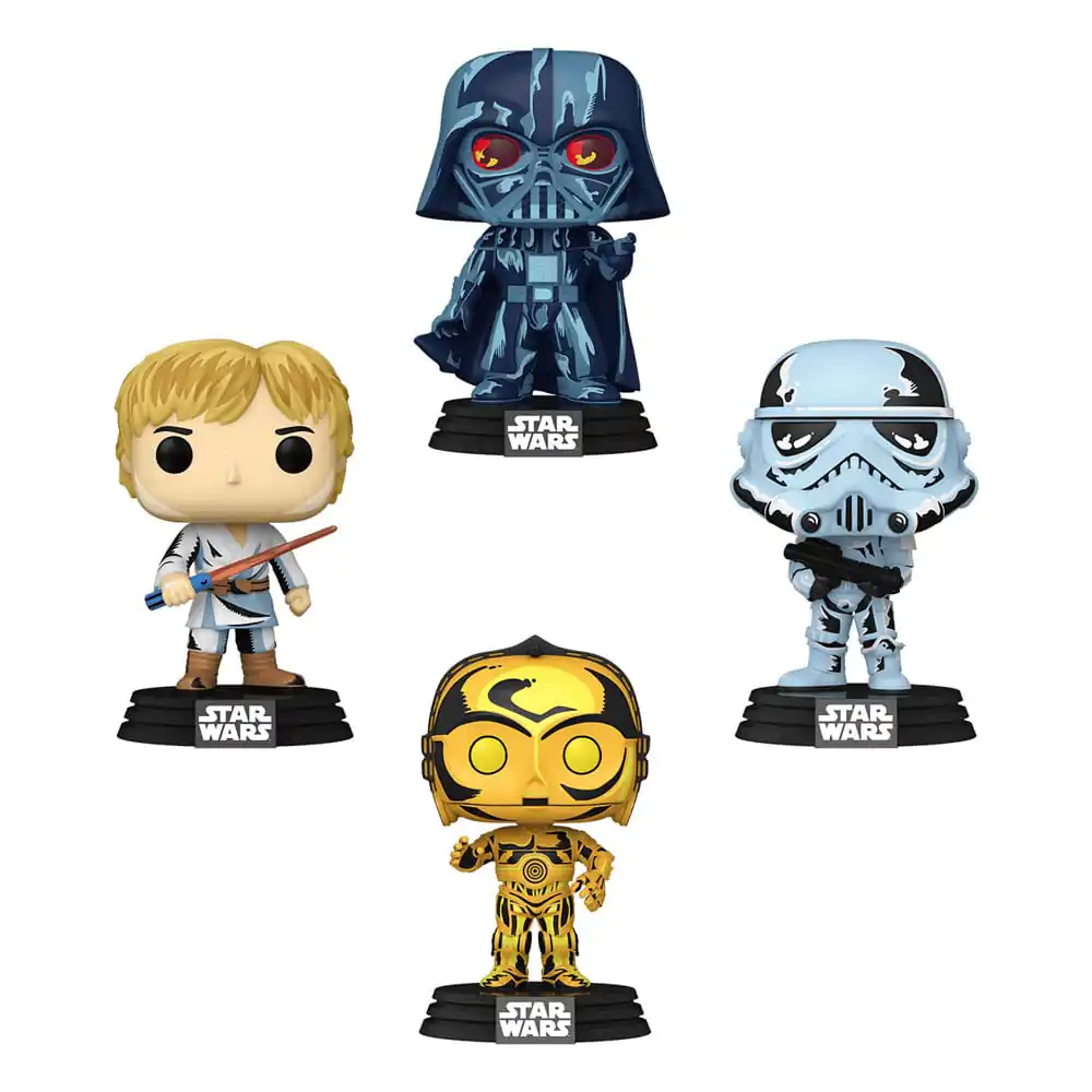 Star Wars POP! Movies Vinylová figúrka 4-Pack Retro Series 9 cm produktová fotografia