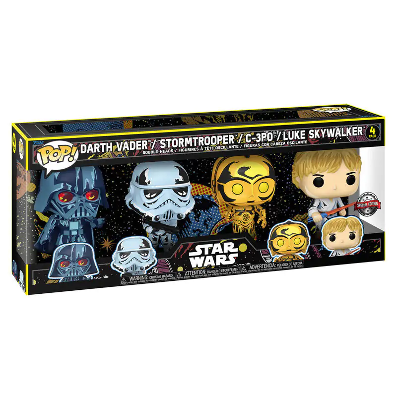 Star Wars POP! Movies Vinylová figúrka 4-Pack Retro Series 9 cm produktová fotografia