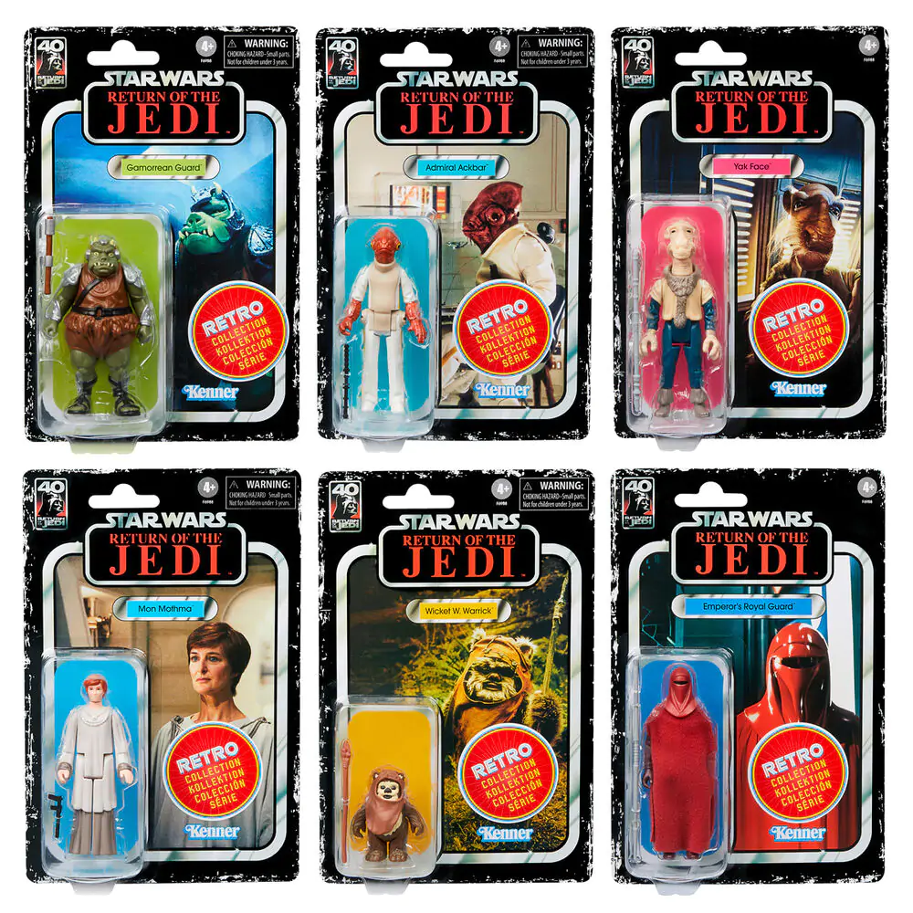 Star Wars Return of the Jedi Retro Collection figúrka 9,5 cm sada 6 ks produktová fotografia