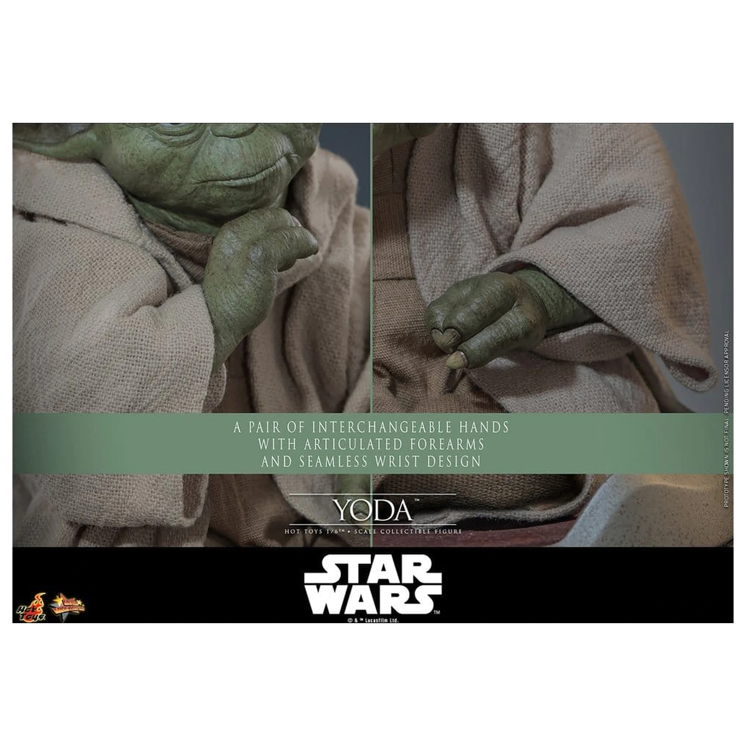 Star Wars: Revenge of the Sith Movie Masterpiece akčná figúrka 1/6 Yoda 14 cm produktová fotografia