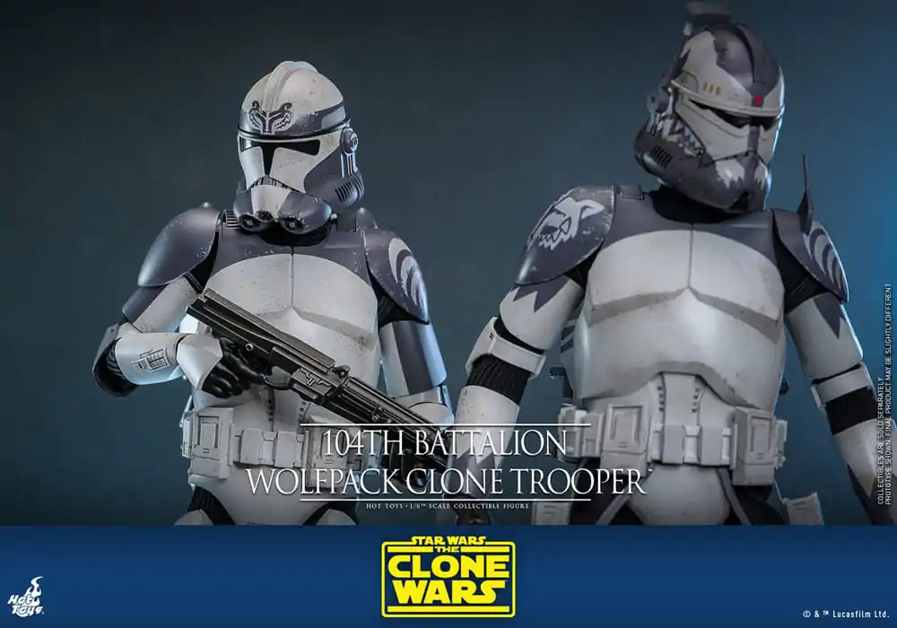 Star Wars The Clone Wars akčná figúrka 1/6 104th Battalion Wolfpack Clone Trooper 30 cm produktová fotografia