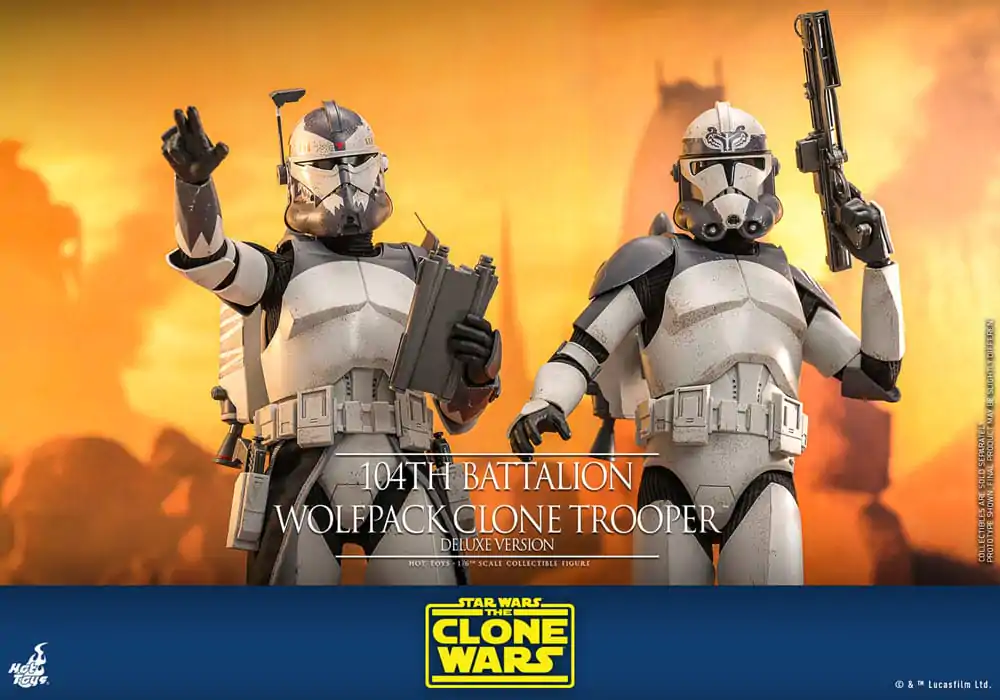 Star Wars The Clone Wars Akčná figúrka 1/6 104th Battalion Wolfpack Clone Trooper Deluxe Version 30 cm produktová fotografia