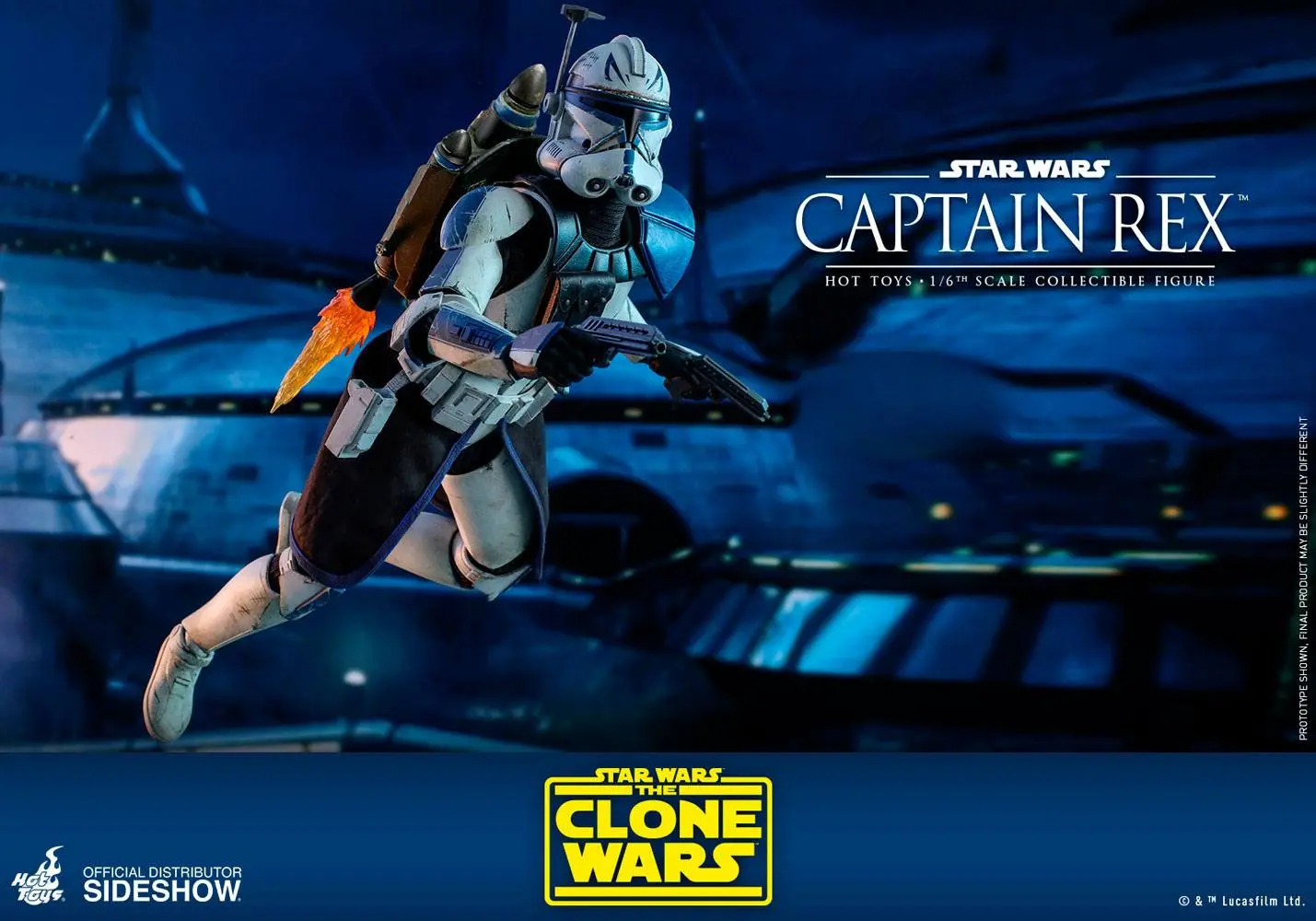 Star Wars The Clone Wars Action Figure 1/6 Captain Rex 30 cm termékfotó