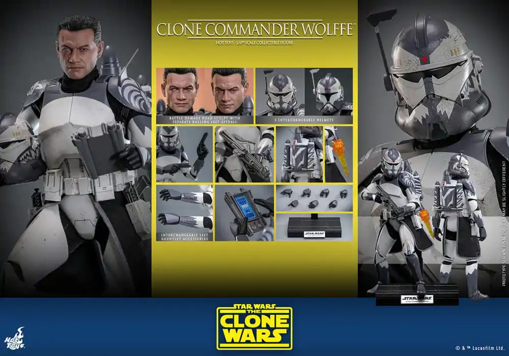 Star Wars: The Clone Wars Akčná figúrka 1/6 Clone Commander Wolffe 30 cm produktová fotografia