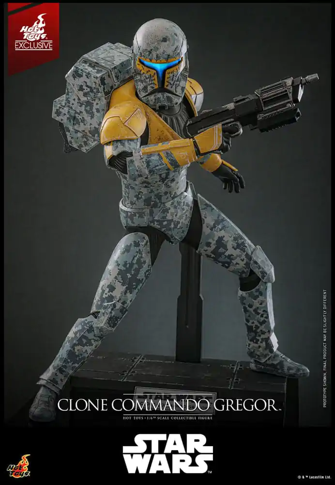 Star Wars: The Clone Wars akčná figúrka 1/6 Clone Commando Gregor Hot Toys Exclusive 30 cm produktová fotografia